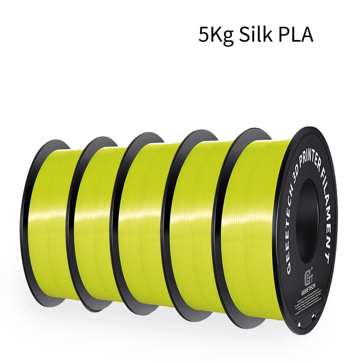 GEEETECH 5Rolls 3D Silk PLA Filament 1Kg/roll 1.75mm Spool Wire For 3D Printer Material,Vacuum packaging,Safety Elk-Valley 3D