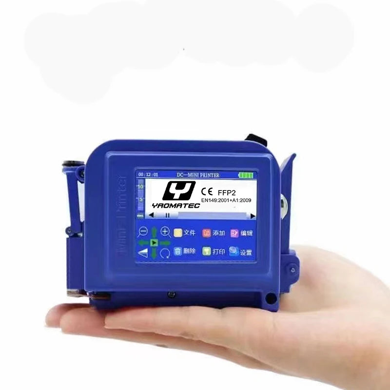 25 language 12.7mm mini portable printer QR Bar Batch Code Date Logo Expiry Label Portable Handheld Jet Thermal Inkjet Printer Elk-Valley 3D