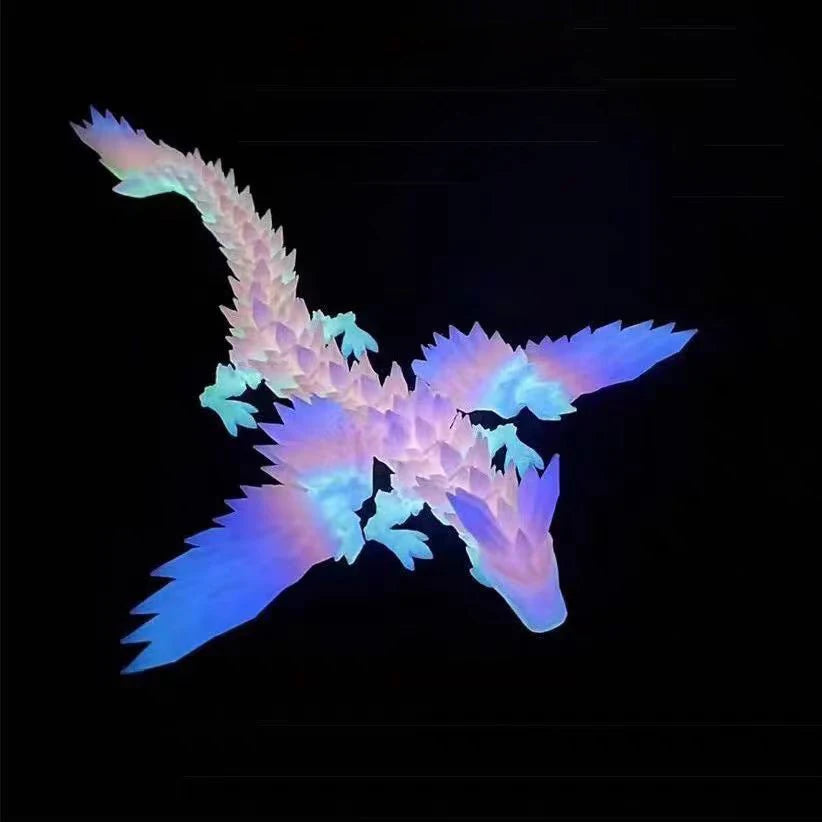3D Printed Dinosaur Movable Echinosaurus Figurine Dragons Bone Model Desktop Craft Ornament Creative Novelty Gifts for Kids Elk-Valley 3D