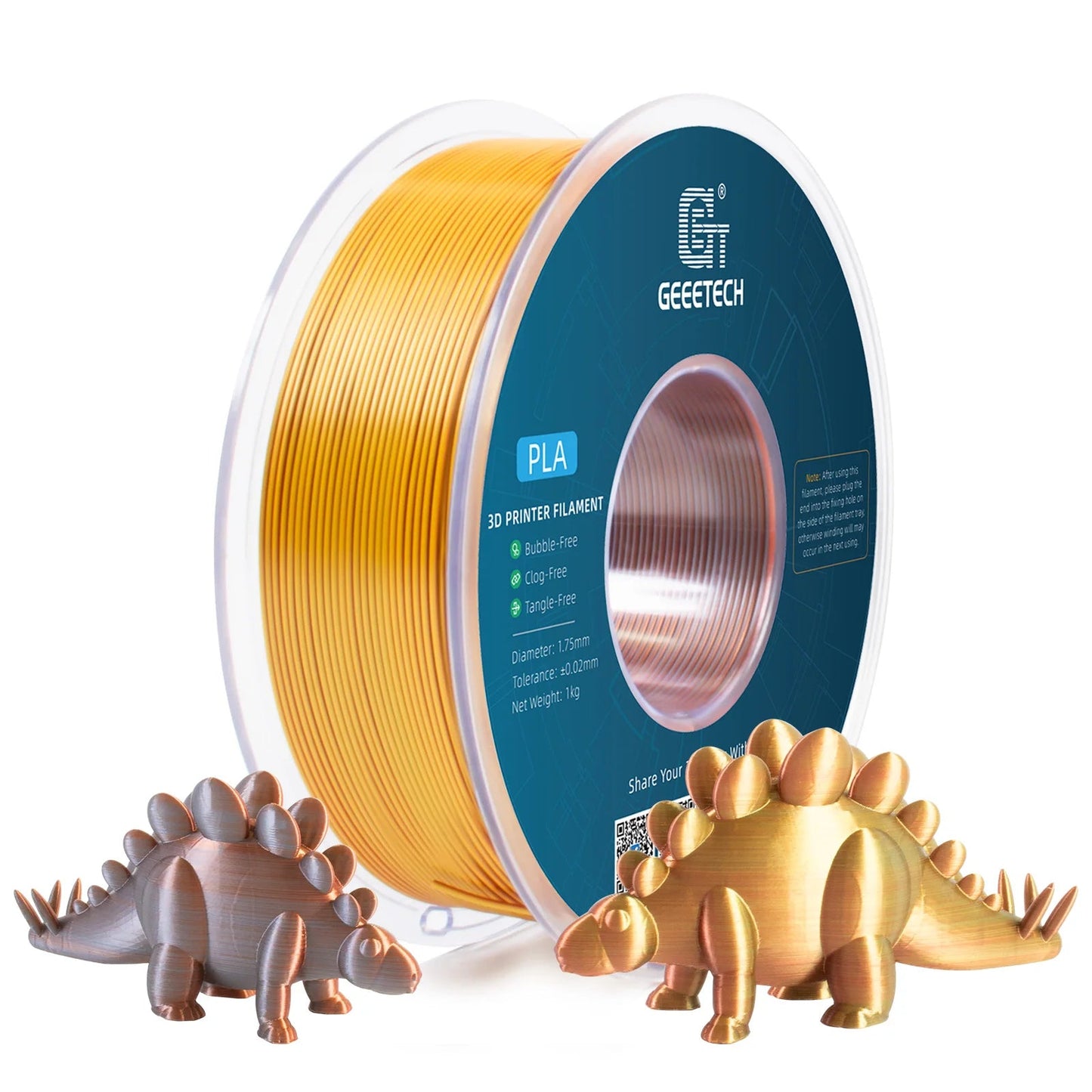 Geeetech Tri Color Silk PLA Filament , 3D Filament 1,75 mm 1KG Spool Wire  (+/-0.03mm) Vacuum packaging, special color Elk-Valley 3D
