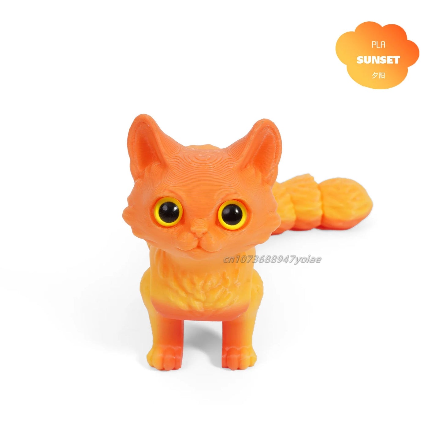 12/16cm 3D Printed Articulated Cute Cats Figurine Miniature Living Room Decor Car Desktop Home Decoration Accessories Kids Gifts Elk-Valley 3D