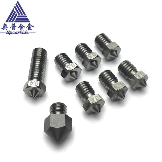 3D V6 Nozzle Solid Carbide 92.5hra Nozzle 3d Printer 0.4/0.5/0.6mm Nozzles for 3D Printer Elk-Valley 3D