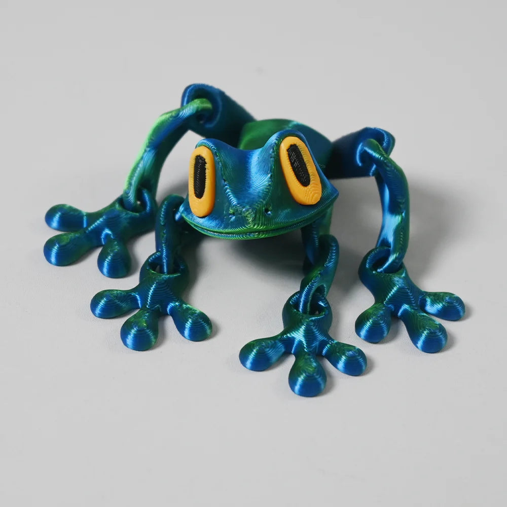 3D Printing Magnetic Frog Fridge Magnet Cute Novel Creativity Home Ornament Stress Relief toys gift Animal Refrigerator Magnet Elk-Valley 3D