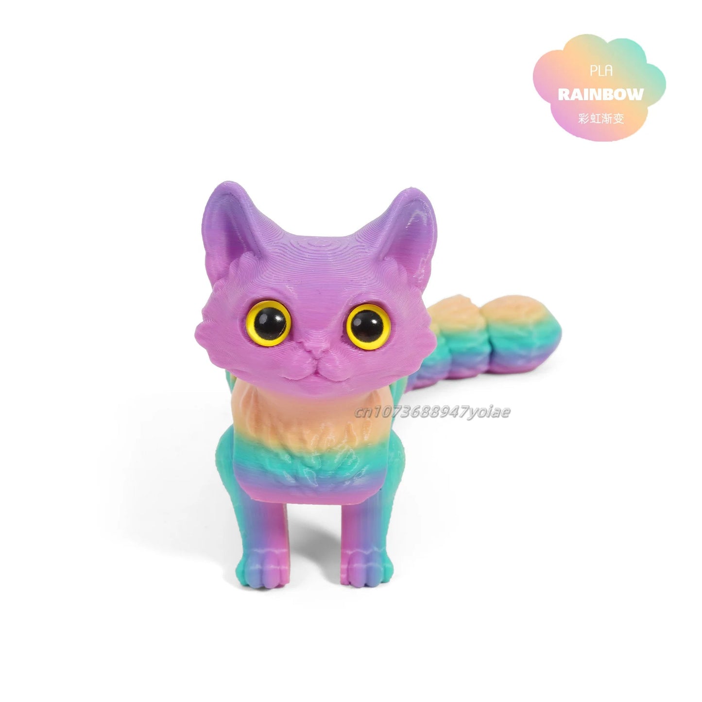 12/16cm 3D Printed Articulated Cute Cats Figurine Miniature Living Room Decor Car Desktop Home Decoration Accessories Kids Gifts Elk-Valley 3D