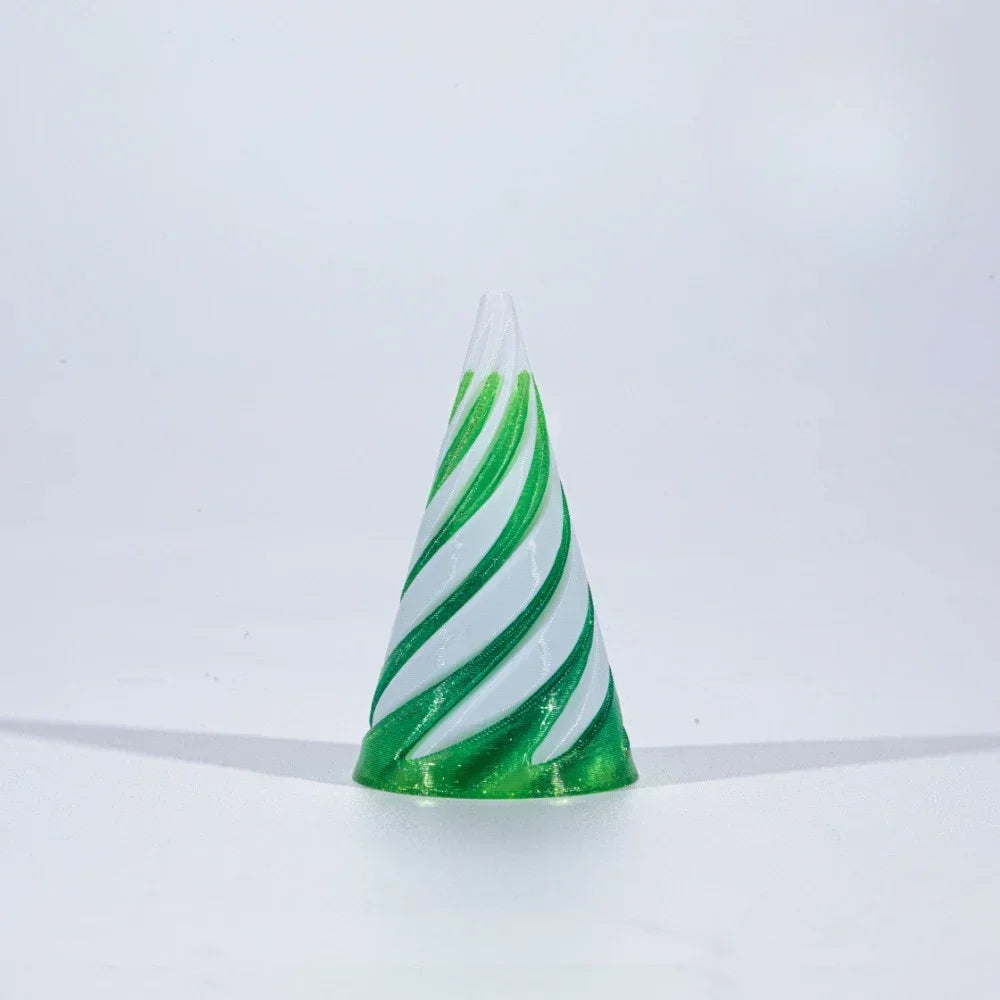 3D Printed Spiral Cone Toy Impossible Pyramid Passthrough Sculpture Pass Through Pyramid Toy Mini Vortex Thread Illusion Elk-Valley 3D