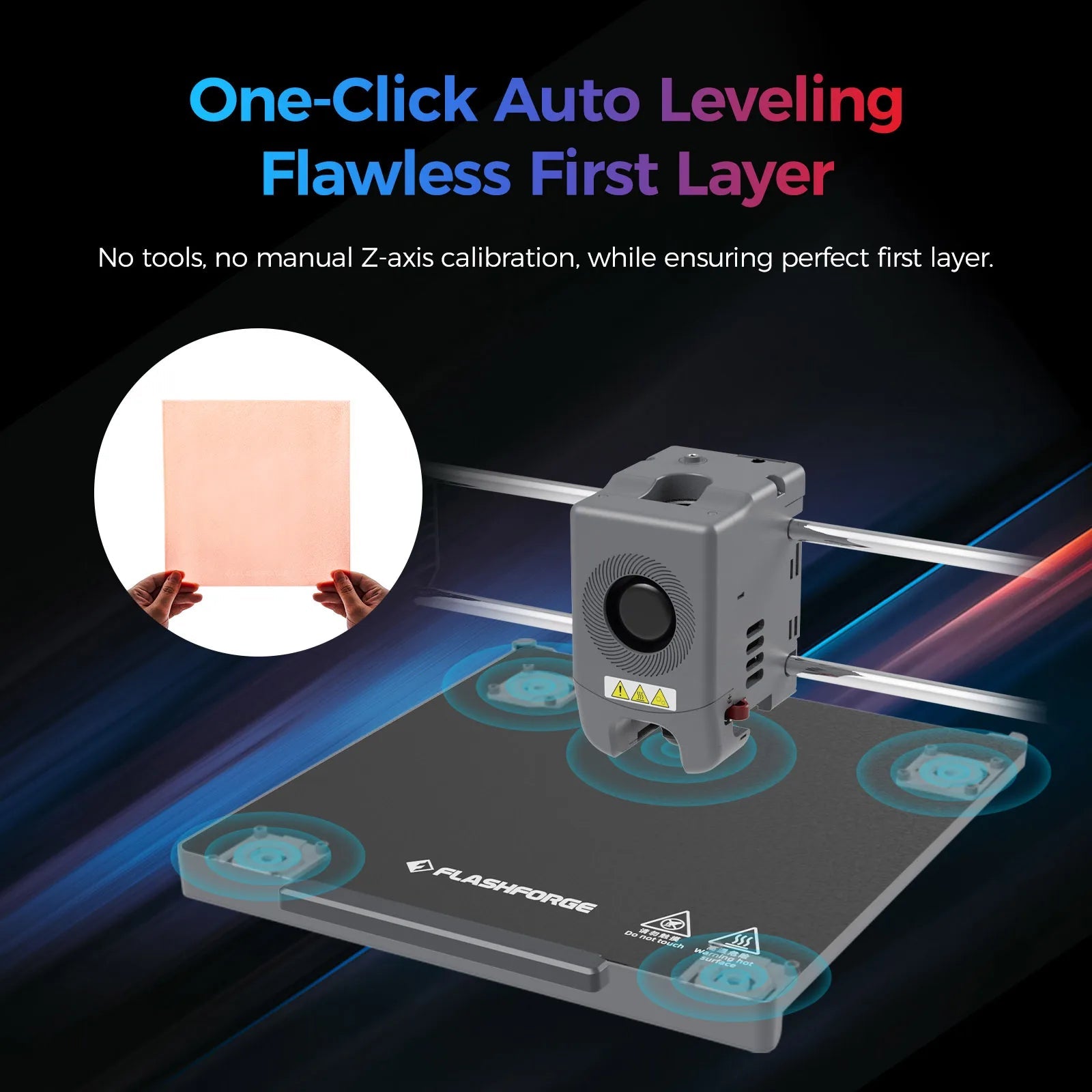 FLASHFORGE Adventurer 5M 3d Printer Max 600mm/s High Speed Full-auto Leveling 280℃ Direct Extruder PEI Flexible Plate Elk-Valley 3D