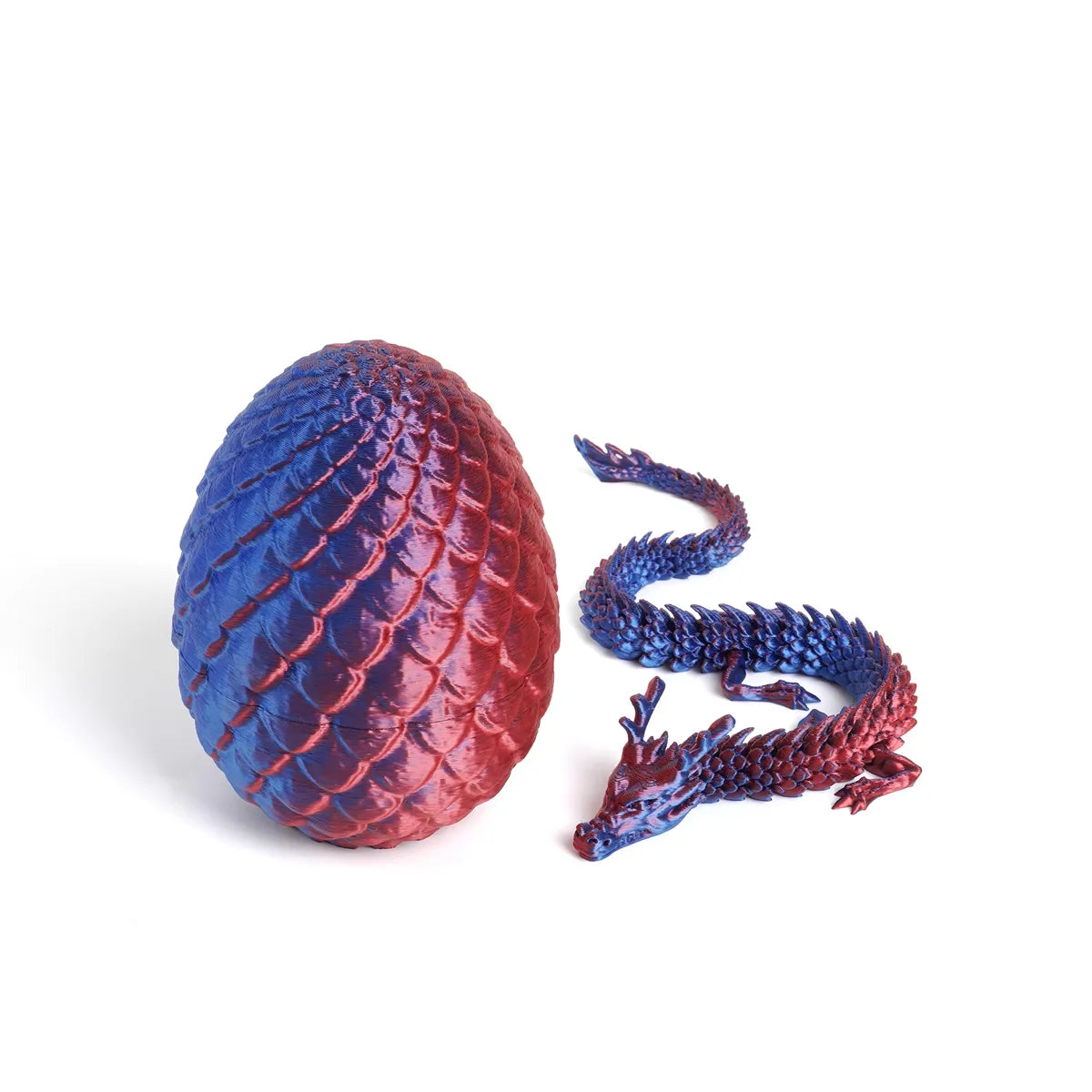 3D Printed Dragon Egg Toy Set (6 Eggs + 6 Dragons), Durable Plastic Material, Cute Home Decor Ornaments for Christmas and Easter Elk-Valley 3D