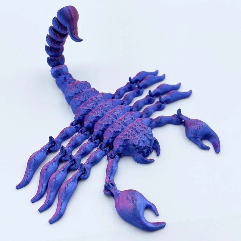 Scorpion 3D Printing Simulation Animal Model Toy Joint Movable Scorpion Ornament Children's Toy Gift Fish Tank Landscaping Craft Elk-Valley 3D