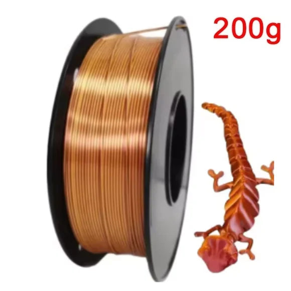 200G Dual Color Filament Silk PLA 1.75mm FDM 3D Printer Plastic Material Shiny Filament PLA Multicolor Black Red Blue Gold Elk-Valley 3D