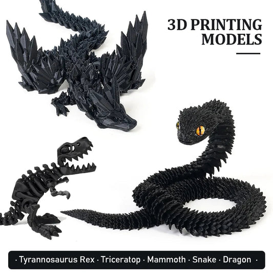 3D Printed Tyrannosaurus Rex Realistic Dinosaur Model Jointed Full Movable Birthday Gift Realistic Animals Decorative Desktop Elk-Valley 3D