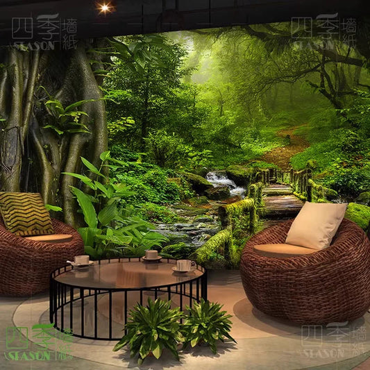 3D Printing of Natural Scenery, Forest, Room Background, Decorative Fabric, Bedside Arrangement, Hanging Fabric, Tapestry Elk-Valley 3D