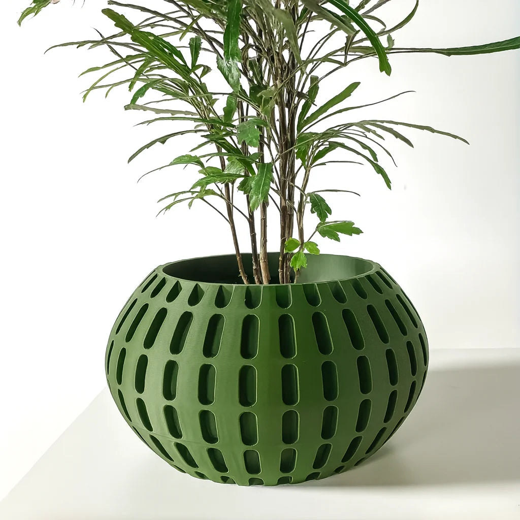 3D Printed Flower Pot Square Line Texture Rhombus Accent Strong Design Sense Home Decor Eco-Friendly Elk-Valley 3D