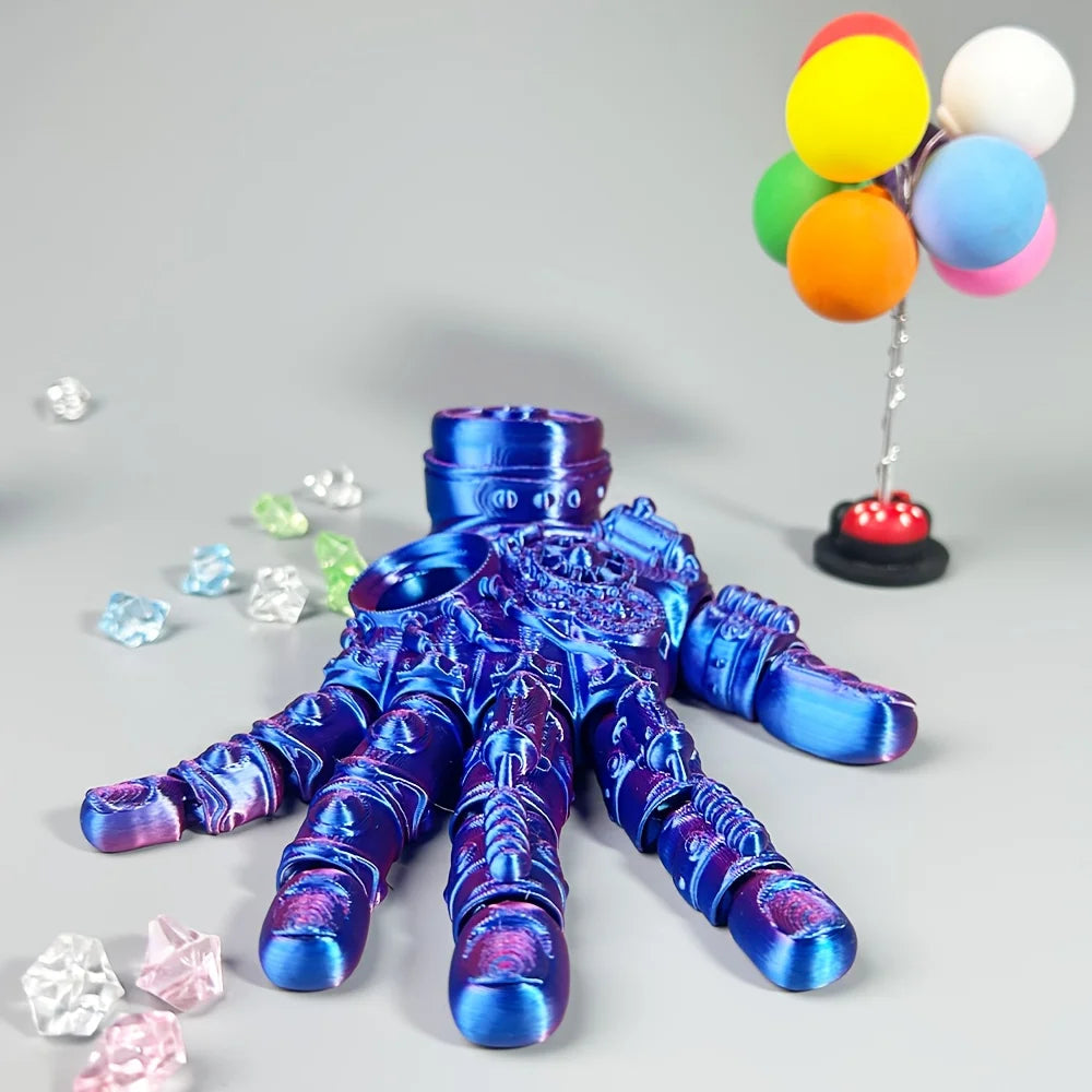 3D Printed Mechanical Hand Ornament, Themed Decorative Piece with a Tech Aesthetic - Perfect Gift for Halloween