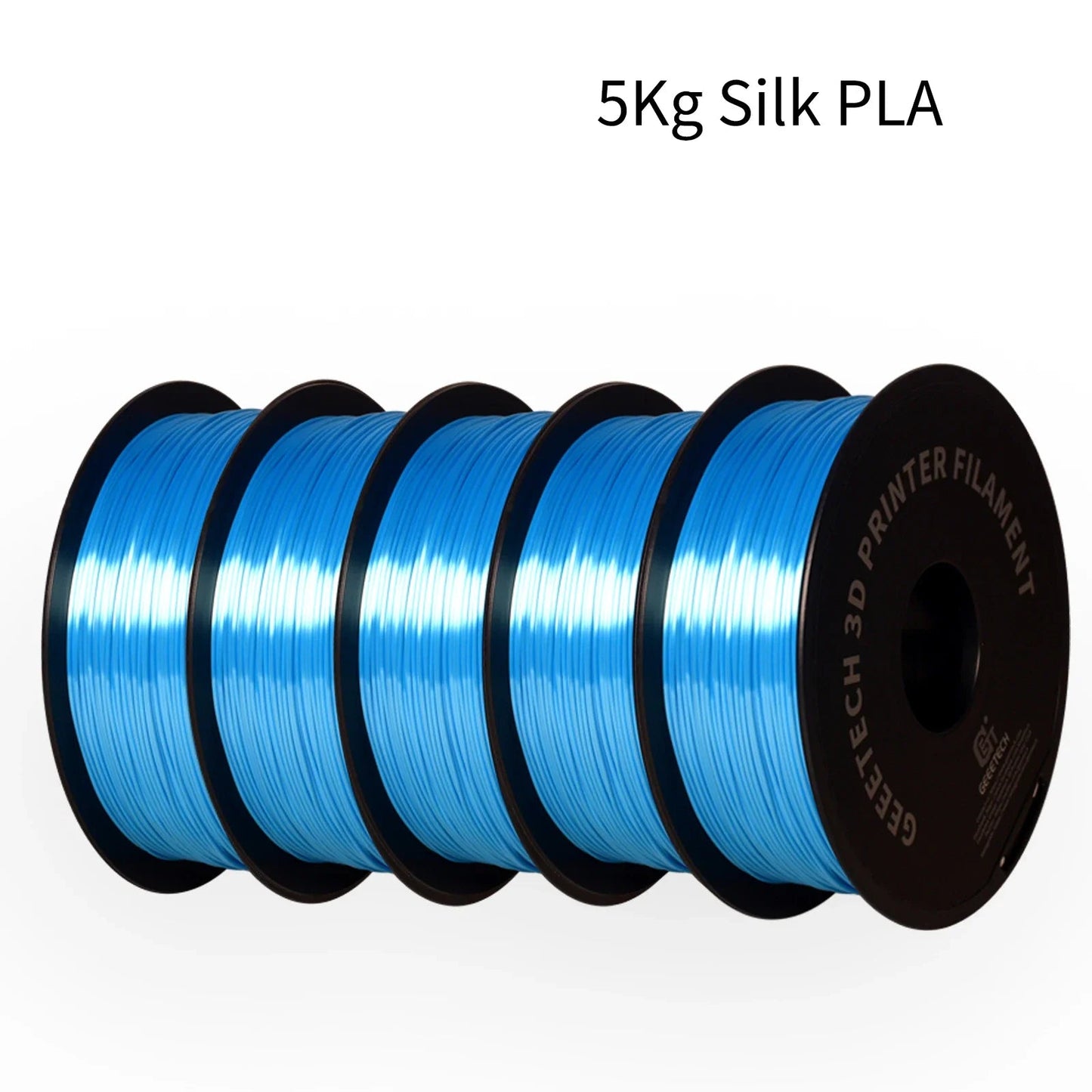 GEEETECH 5Rolls 3D Silk PLA Filament 1Kg/roll 1.75mm Spool Wire For 3D Printer Material,Vacuum packaging,Safety Elk-Valley 3D