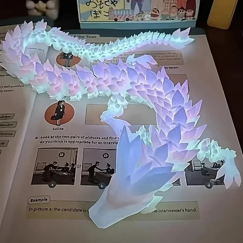 Divine Dragon Statue  Printed Night Light Dragon Sculpture Aquarium Decoration Theme Adult Bedroom Desktop Ornament Car Ornament Elk-Valley 3D