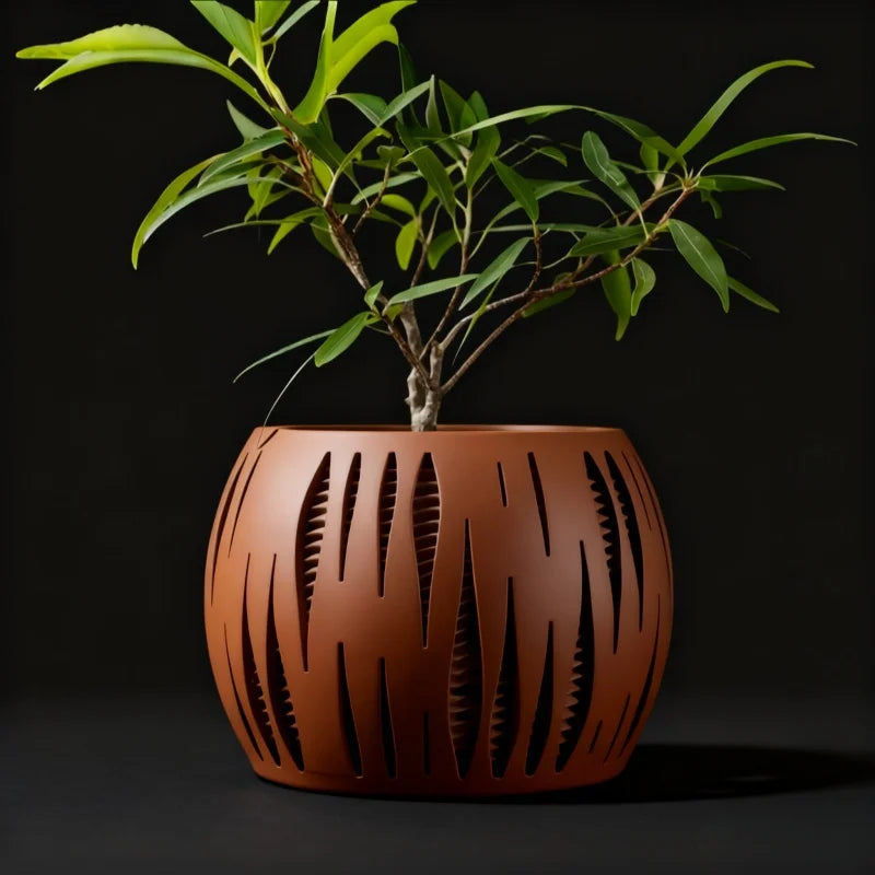 3D Printed Plant Pot Biodegradable Flower Planter for Home  Pots for Plants DecorRound flowerpot Eco-Friendly Sustainable Gift Elk-Valley 3D