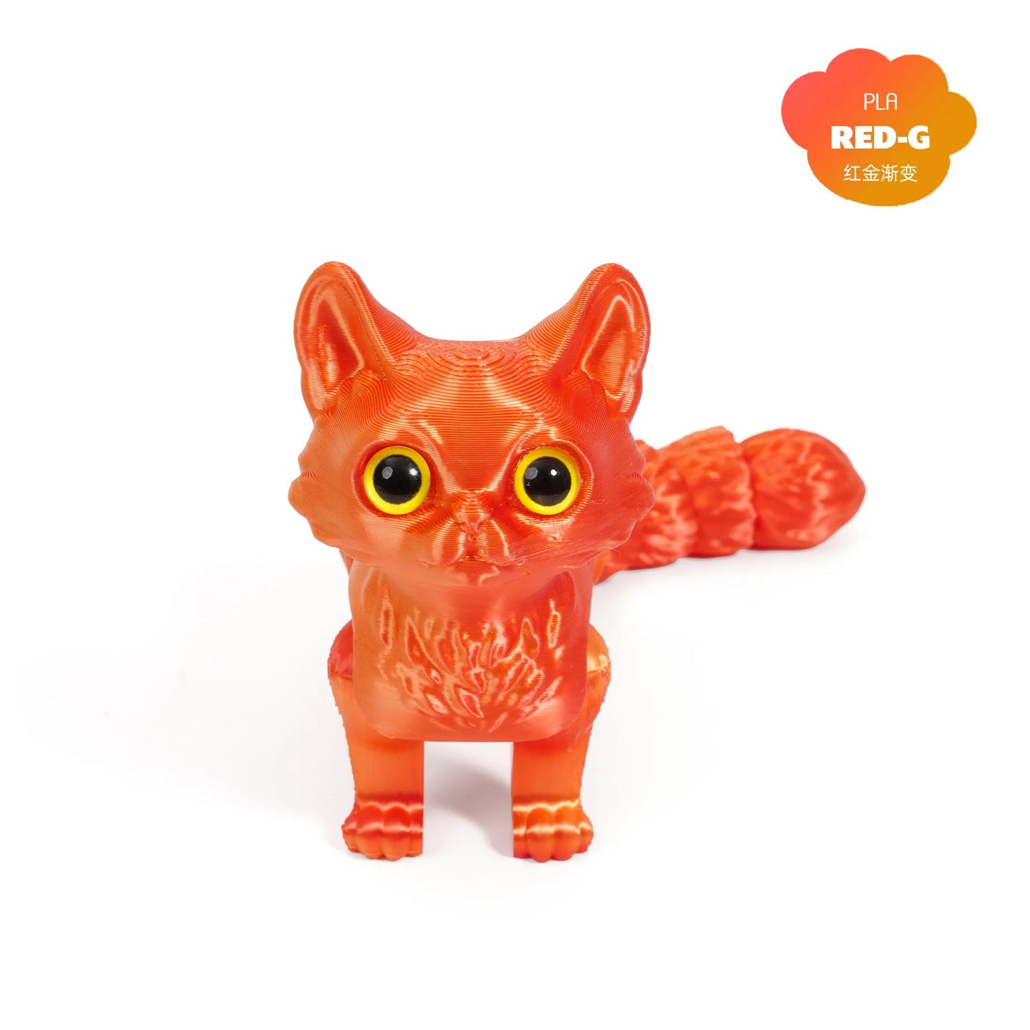 3D Printed Cute Cats Tail Joint Movable Kawaii Kitten Ornament Room Decor Car Decorations Desktop Decorations Gifts To Friends Elk-Valley 3D
