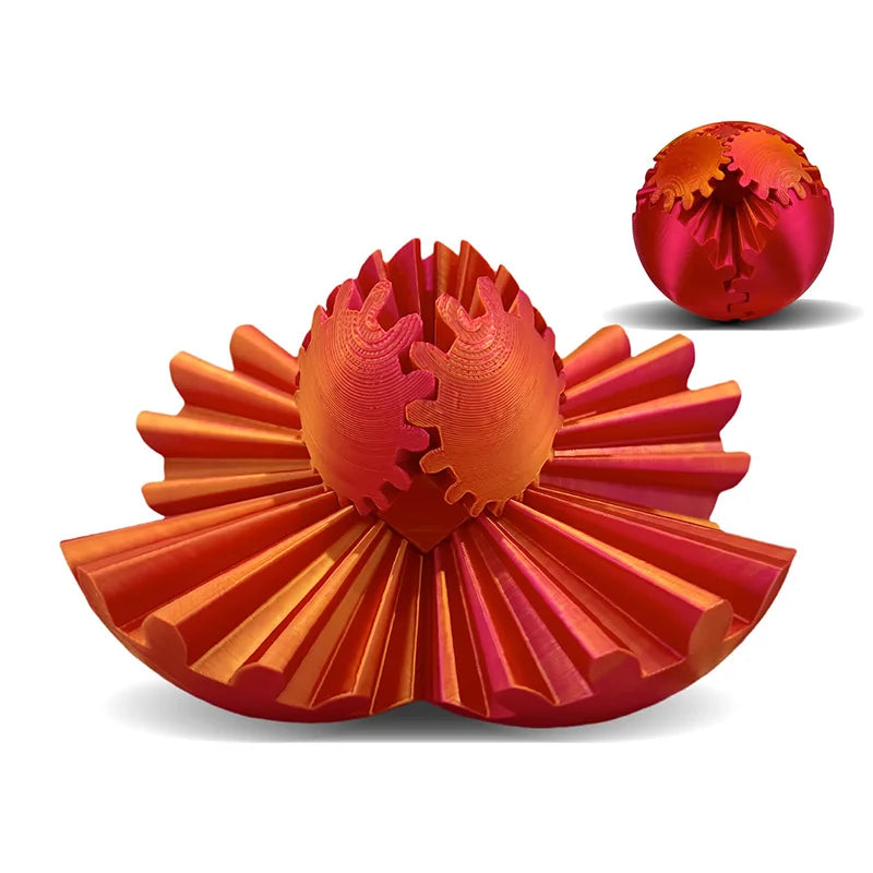 Gear Ball 3D Printed Spin Ball Cube Sphere Fidget Toy for Stress Anxiety Relief Stress Sphere Desk Toy for Adults Kid Gift Elk-Valley 3D