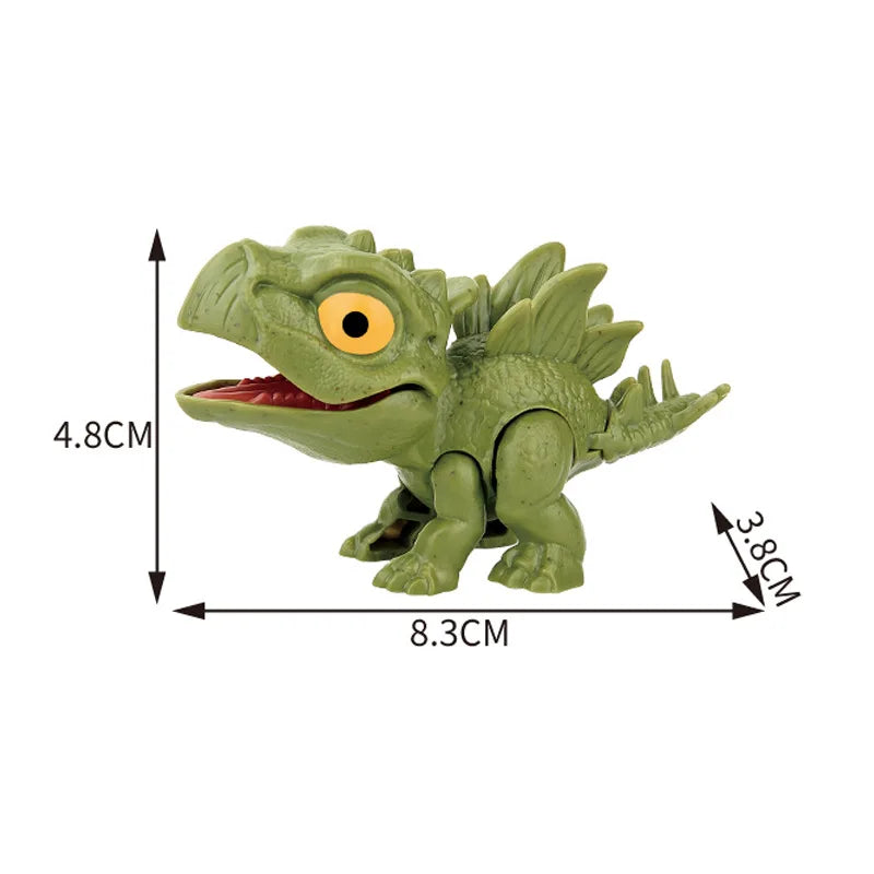 Children Jurassic Biting Finger Dinosaur Animals Model Toys Movable Joints Tricky Chameleon Hippo Kids Birthday Christmas Gifts Elk-Valley 3D