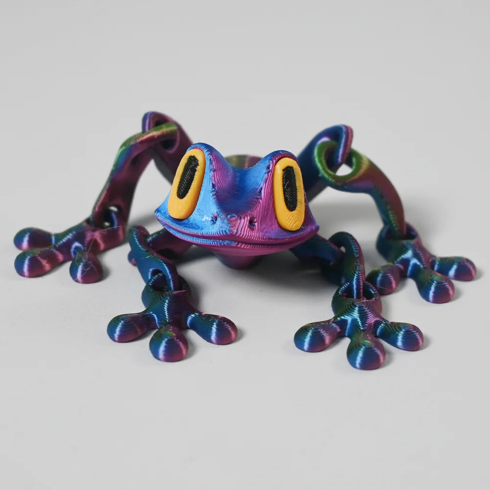 3D Printing Magnetic Frog Fridge Magnet Cute Novel Creativity Home Ornament Stress Relief toys gift Animal Refrigerator Magnet Elk-Valley 3D