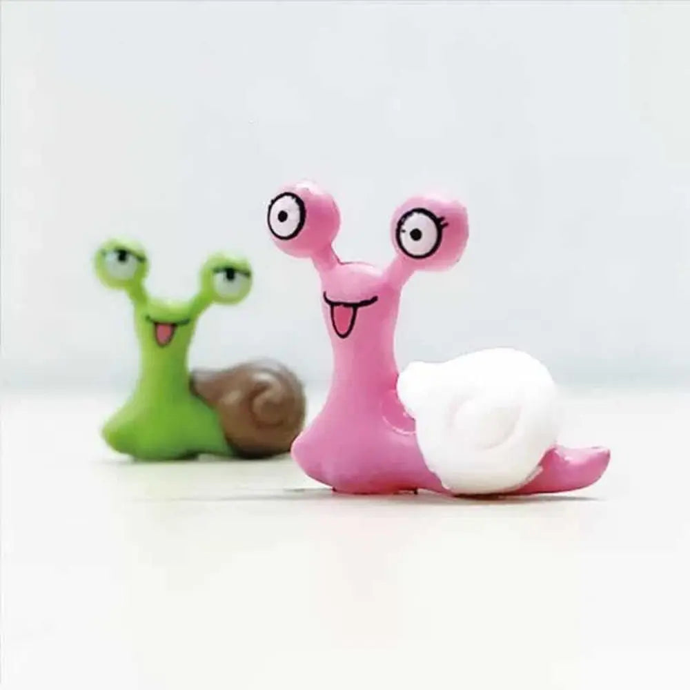 Crafts Cartoon Snails Fairy Creative Exquisite Snail Sculpture Art Simulated Miniatures Figurines Gift Elk-Valley 3D