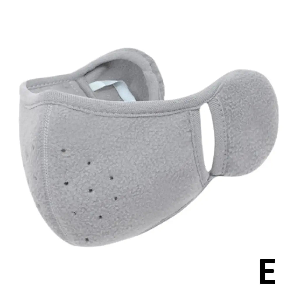 Winter Fleece Earmuffs with Windproof Mouth Cover Unisex Warm Ear Warmer Breathable Face Mask for Outdoor Activities Elk-Valley 3D