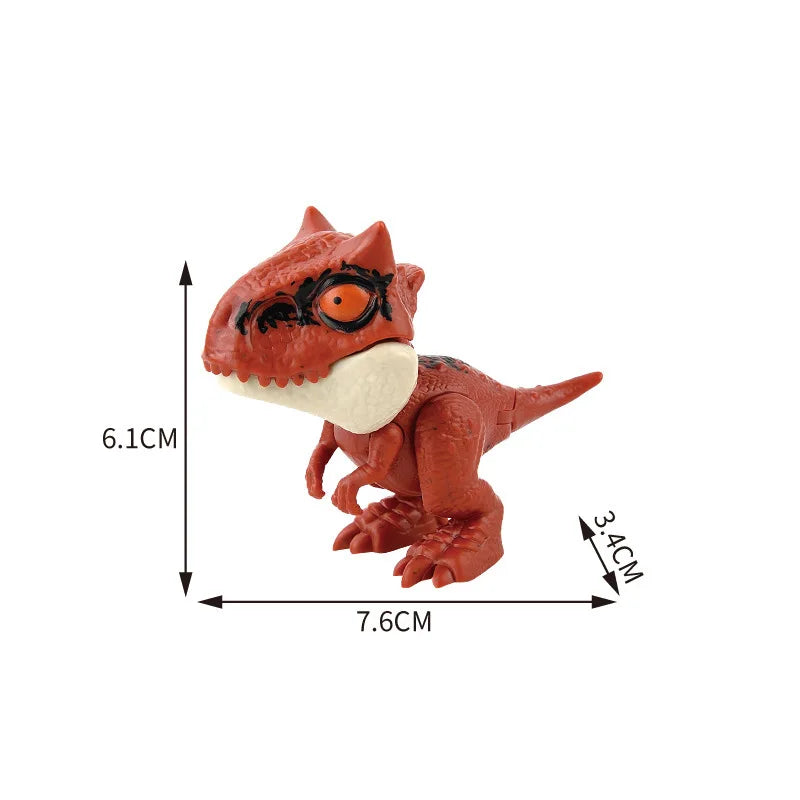 Children Jurassic Biting Finger Dinosaur Animals Model Toys Movable Joints Tricky Chameleon Hippo Kids Birthday Christmas Gifts Elk-Valley 3D