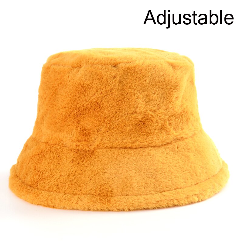 Winter Cow Leopard Faux Fur Fluffy Bucket Hats Women Outdoor Warm Sun Hat Soft Velvet Furry Fisherman Cap Girl Fashion Panama Elk-Valley 3D