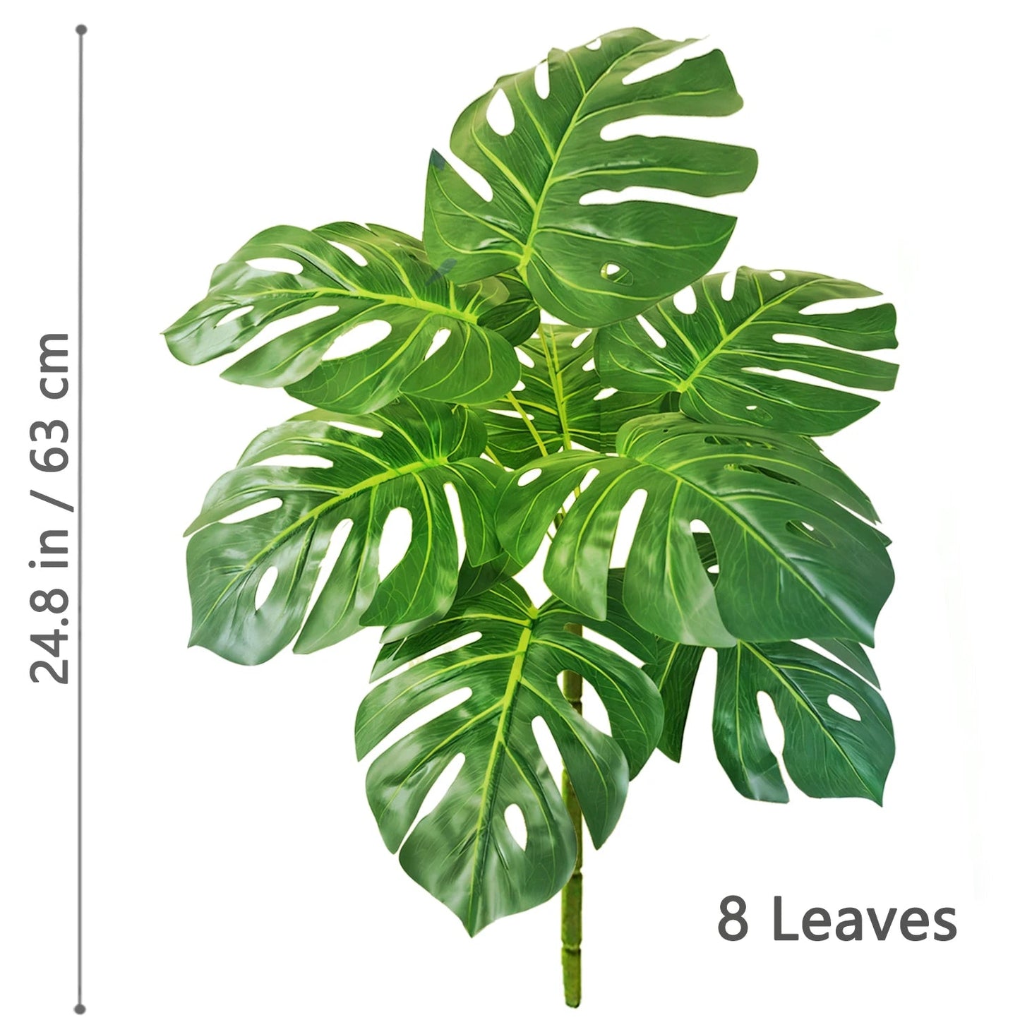 52-104cm(40.94in)  Artificial Monstera Plant Fake Palm Tree Plastic Turtle Leaf Green Plant for Home Garden Room Office Decor Elk-Valley 3D