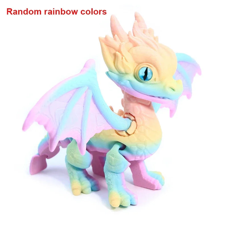 3d Printed Dragon Articulated Demon Dragons Dragon Fidget Dragons Toy Desktop Ornaments Simulation Model Figurines Statue Gifts Elk-Valley 3D