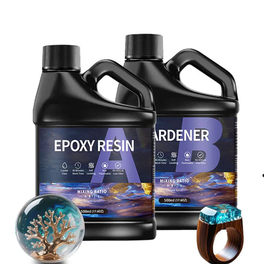 1:1 AB Epoxy Resin Glue Kits 500/1000ml High Adhesive Hardener Crystal Glue Set For DIY Resin Mold Jewelry Making Supplies Elk-Valley 3D