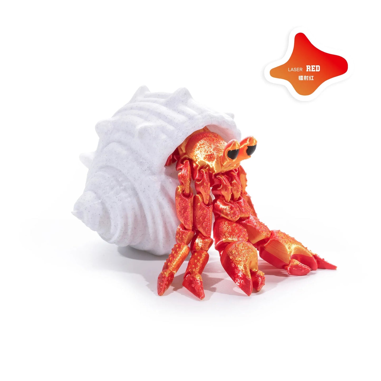 Articulated Hermit Crab 3D Printed Model Movable Joints Cool Desktop Creative Ornament Fun Home Room Decoration Crafts Artwork Elk-Valley 3D