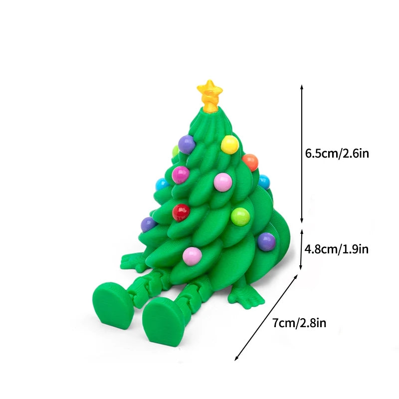 Christmas Decoraitons 3D Printed Santa Claus Statues Ornament Room Desk Accessories Navidad Decoraciones Para El Hogar Elk-Valley 3D