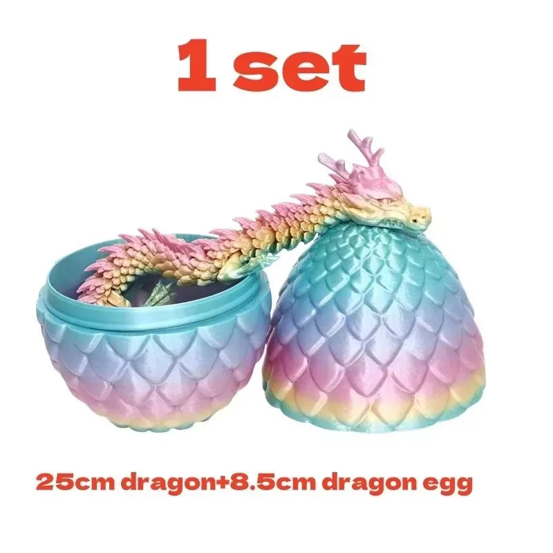 1 Set 3D Printed Dragon Egg Ornamental Toy Joint Activity Model Stress Relief Fidget Toys Gift for Kids Adults Home Office Decor Elk-Valley 3D