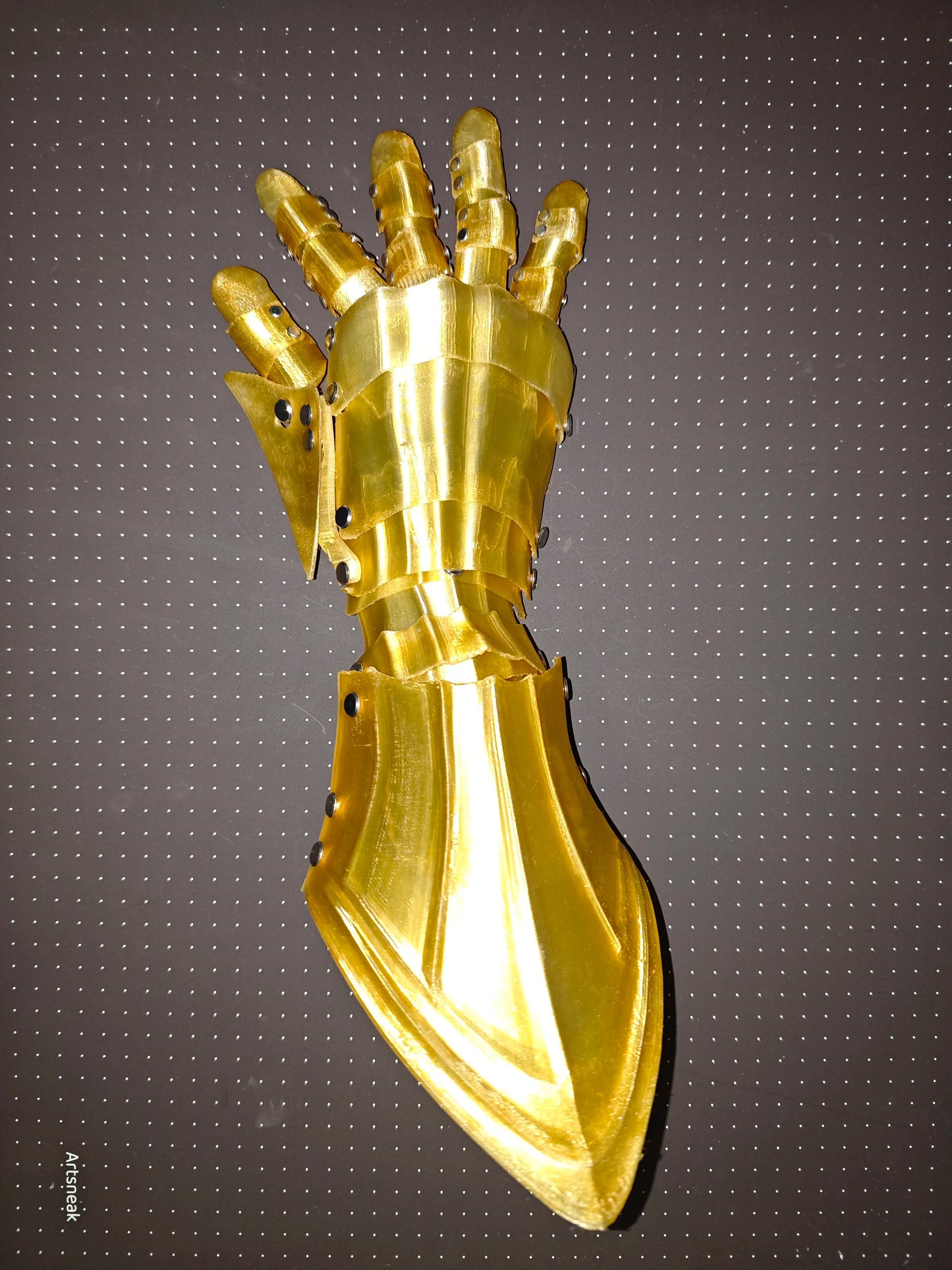 3D printed Cosplay prop mechanical plate armor gloves, hand armor, 3D printed mechanical arm knight hand armor Elk-Valley 3D