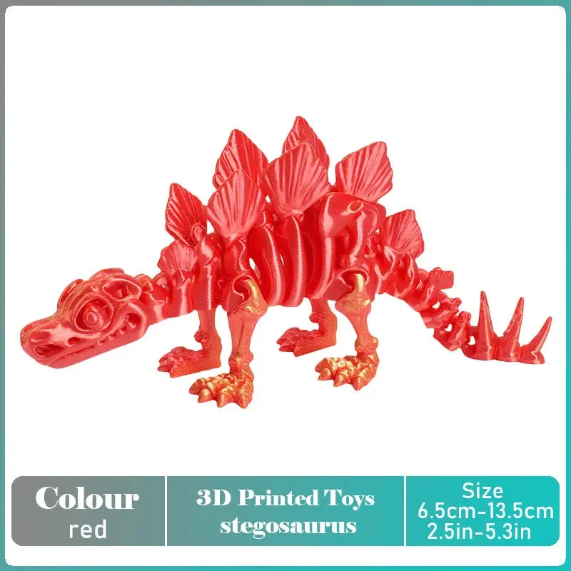 3D Printed Tyrannosaurus Rex Realistic Dinosaur Model Jointed Full Movable Birthday Gift Realistic Animals Decorative Desktop Elk-Valley 3D
