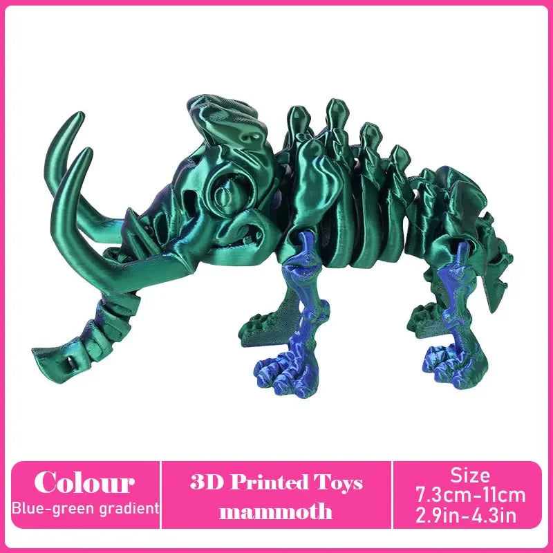 3D Printed Tyrannosaurus Rex Realistic Dinosaur Model Jointed Full Movable Birthday Gift Realistic Animals Decorative Desktop Elk-Valley 3D