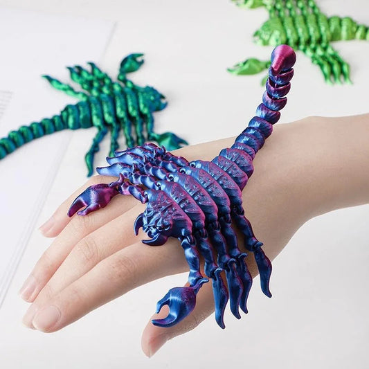 Scorpion 3D Printing Simulation Animal Model Toy Joint Movable Scorpion Ornament Children's Toy Gift Fish Tank Landscaping Craft Elk-Valley 3D
