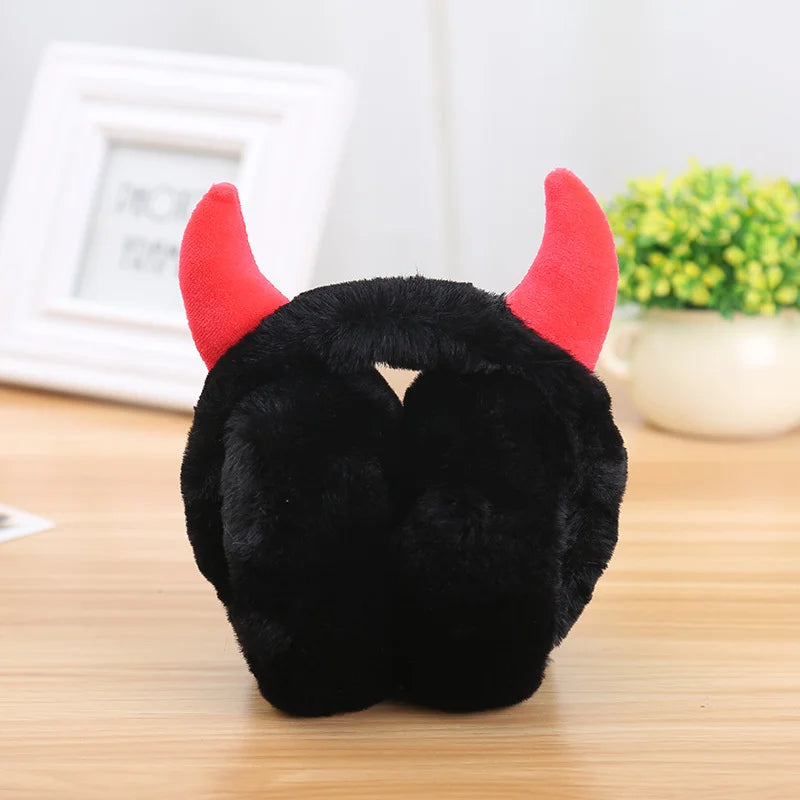 New Lovely Winter Warm Cat Ear Warmers Glitter Ears Plush Earmuffs for Women Playful Girls Ear Muffs Cold Protection Warm Hot Elk-Valley 3D