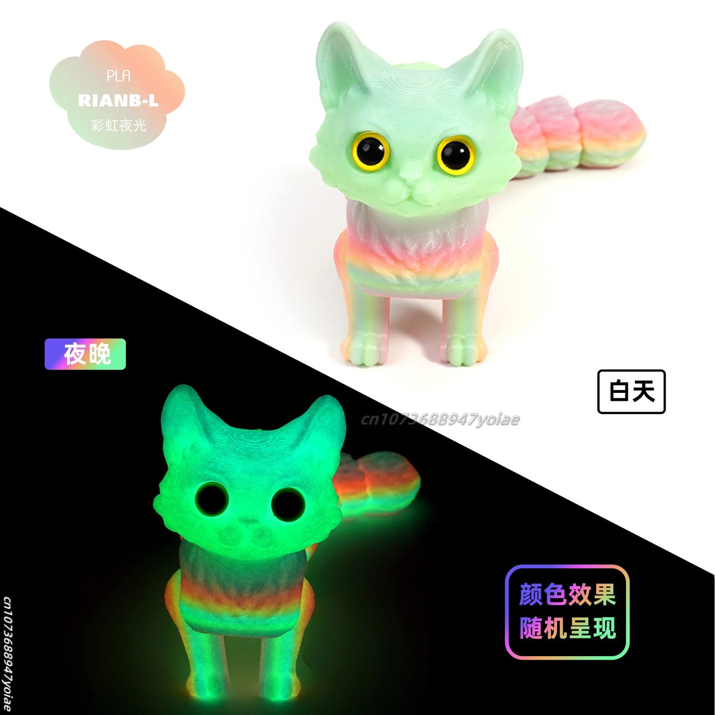 12/16cm 3D Printed Articulated Cute Cats Figurine Miniature Living Room Decor Car Desktop Home Decoration Accessories Kids Gifts Elk-Valley 3D