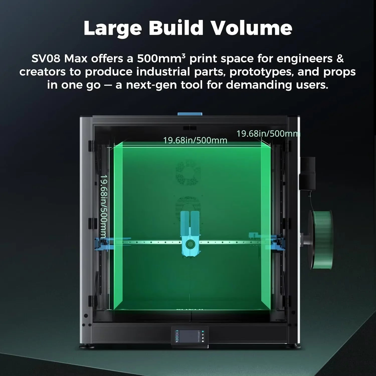 Sovol SV08 MAX CoreXY 3D Printer, Voron 2.4 Open Source 700mm/s High Speed, Larger Build Volume 19.7x19.7x19.7in Elk-Valley 3D