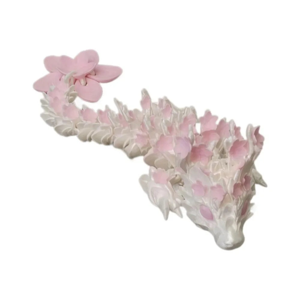 Simulated Eye 3D Printed Dragon Laser Sakura Dragon 3D Printed Diceratops Dragon Rotatable Poseable Joints Elk-Valley 3D
