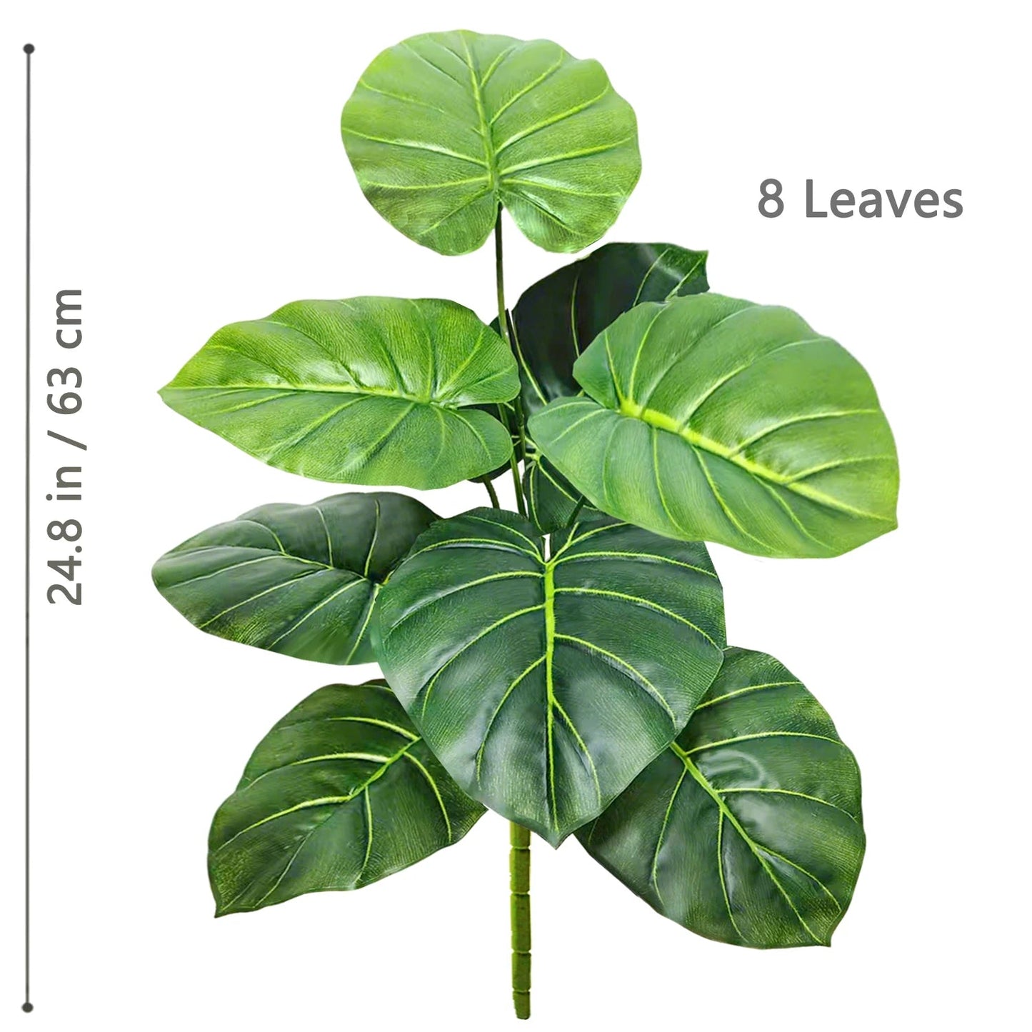 52-104cm(40.94in)  Artificial Monstera Plant Fake Palm Tree Plastic Turtle Leaf Green Plant for Home Garden Room Office Decor Elk-Valley 3D
