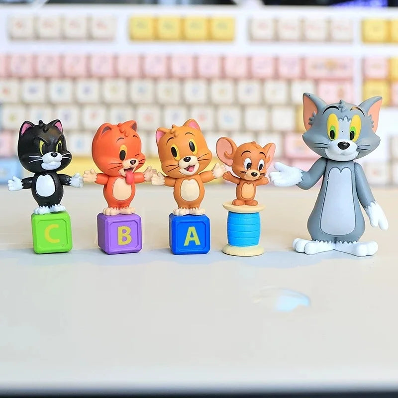 New Products In Stock Anime Cat And Mouse Series Blind Boxes Figurines Toys Desktop Ornaments Surprise Gifts For Fans Souvenir Elk-Valley 3D