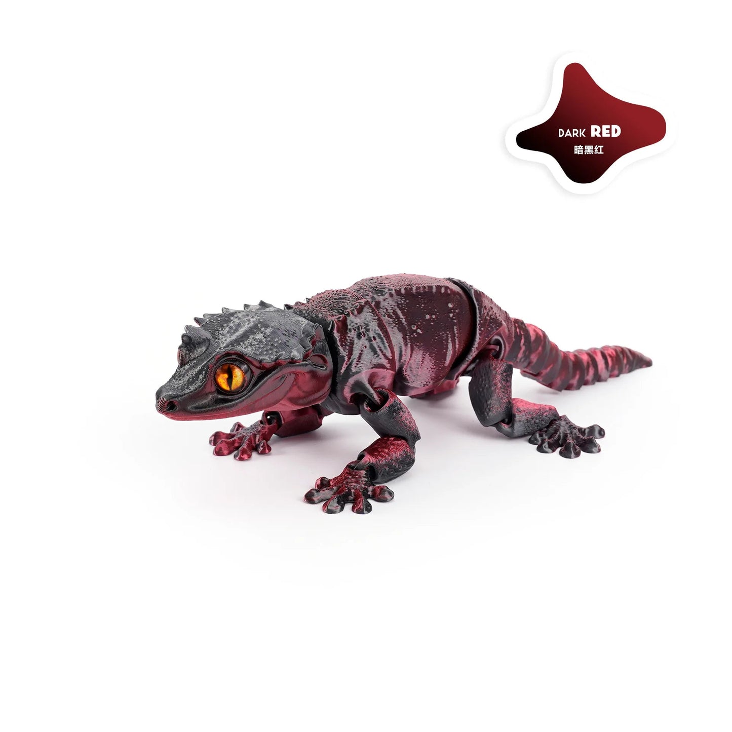 3D Printing Creative Phoenix headed Lizard Animal Ornament Cute Cute Pet Lizard Movable Integrated Joint Animal Miniatures Elk-Valley 3D