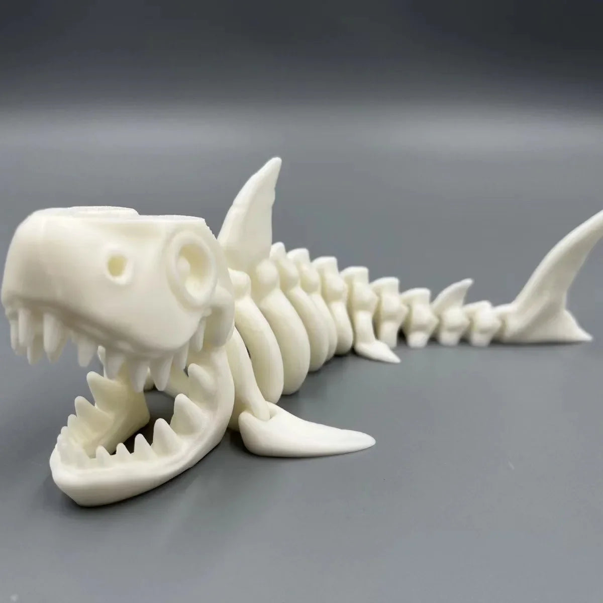 3D Printed Baby Shark, Skeleton Crocodile Skeleton Model Jointed Full Movable Birthday Gift Realistic Animals Decorative Desktop Elk-Valley 3D