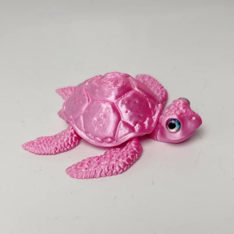 3D Printed Turtle Figurines Movable Joints Creative Collection Desktop Decoration Ornaments Holiday Gifts for Decoration Crafts Elk-Valley 3D
