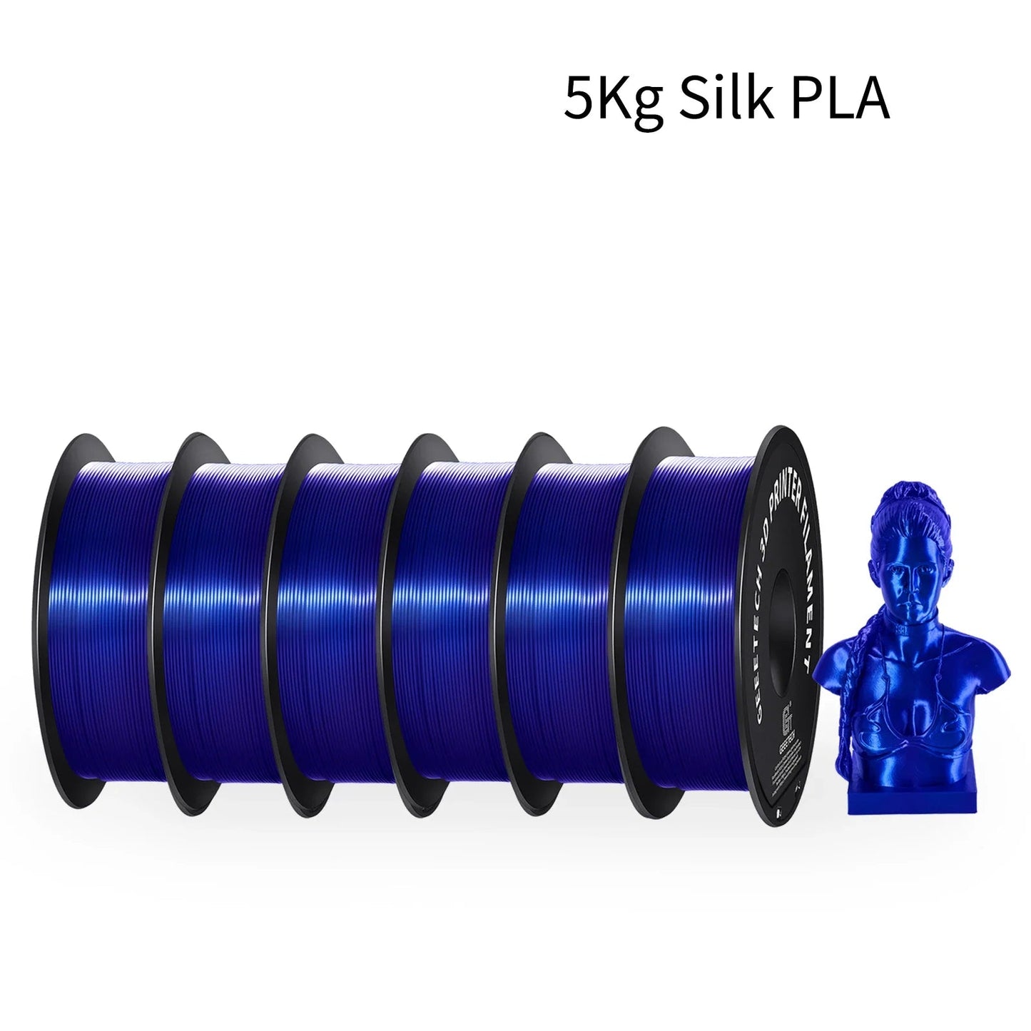 GEEETECH 5Rolls 3D Silk PLA Filament 1Kg/roll 1.75mm Spool Wire For 3D Printer Material,Vacuum packaging,Safety Elk-Valley 3D