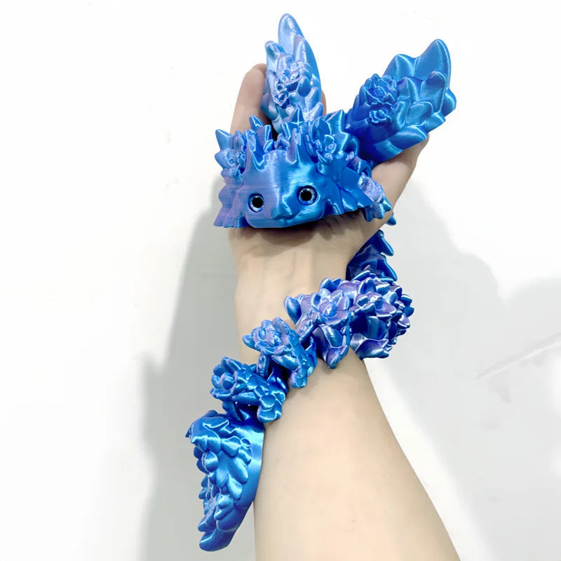 3D Print Toy Salamander Dragon Desktop Ornament 3D Print Animals Home Office Crafts Print Characters Christmas Halloween Gifts Elk-Valley 3D