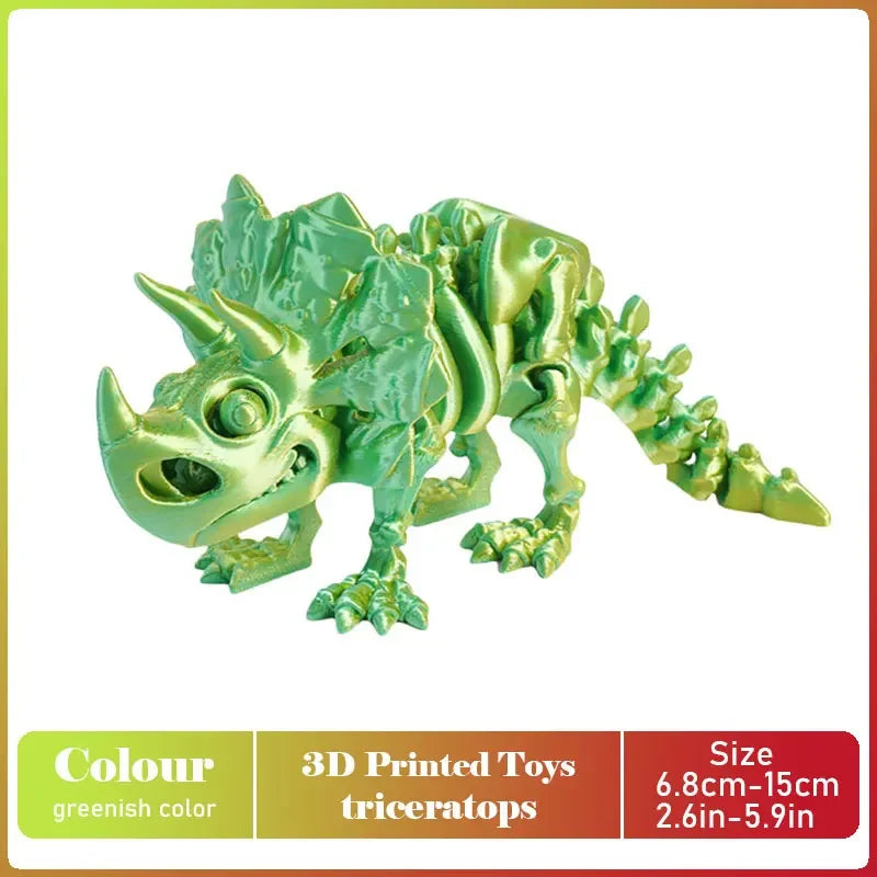 3D Printed Tyrannosaurus Rex Realistic Dinosaur Model Jointed Full Movable Birthday Gift Realistic Animals Decorative Desktop Elk-Valley 3D